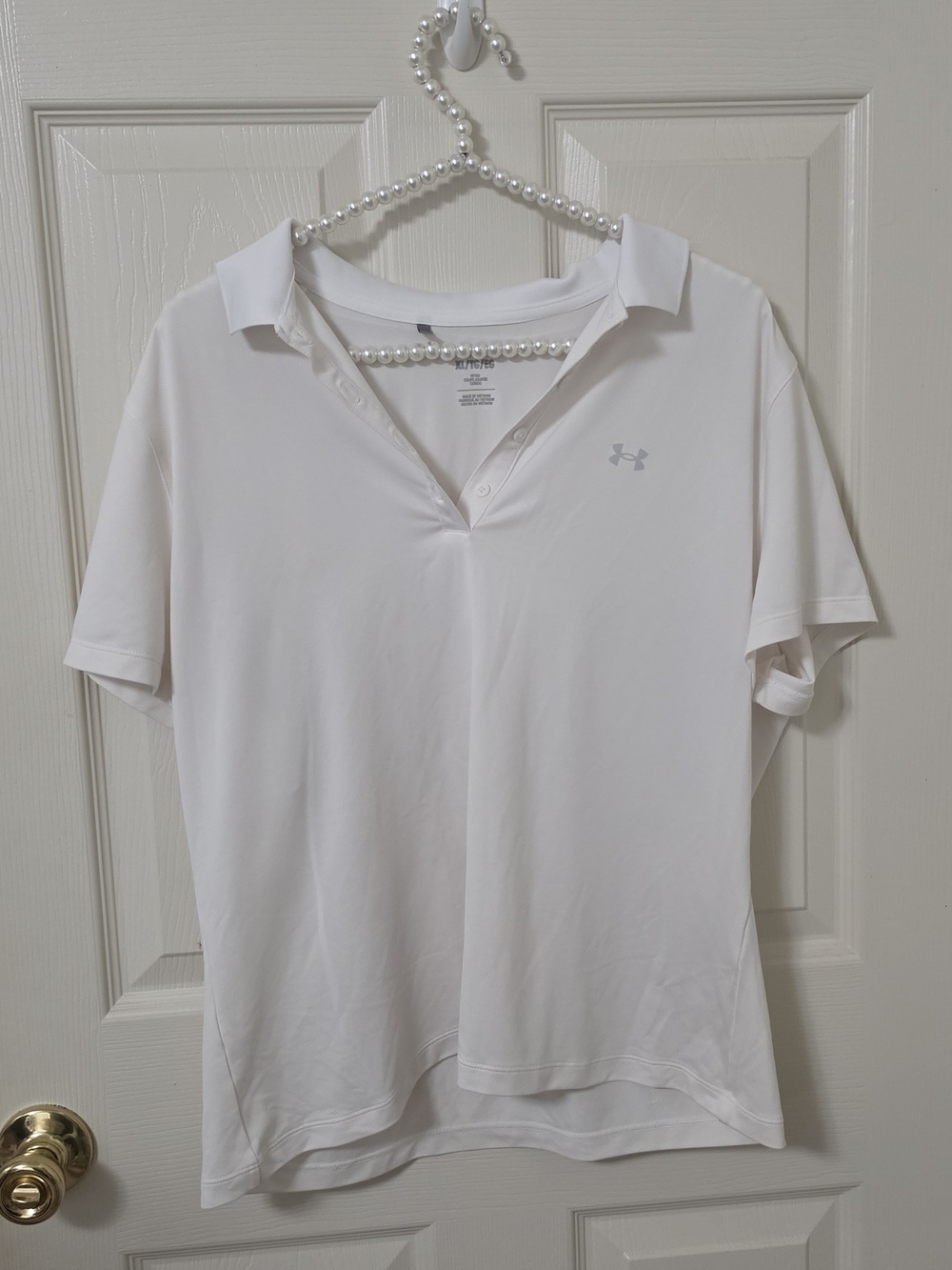 Under Armour Women’s White Short Sleeve Polo Performance Top